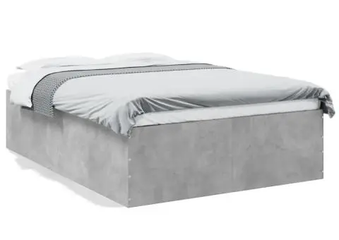 Cadru de pat, gri beton, 120x200 cm, lemn prelucrat - 2/5