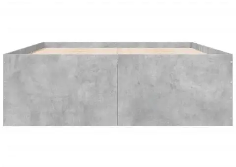 Cadru de pat, gri beton, 120x200 cm, lemn prelucrat - 4/5