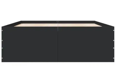 Cadru de pat, negru, 120x200 cm, lemn prelucrat - 4/5