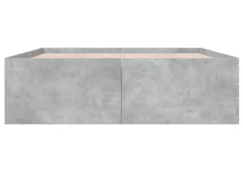 Cadru de pat, gri beton, 150x200 cm, lemn prelucrat - 4/5
