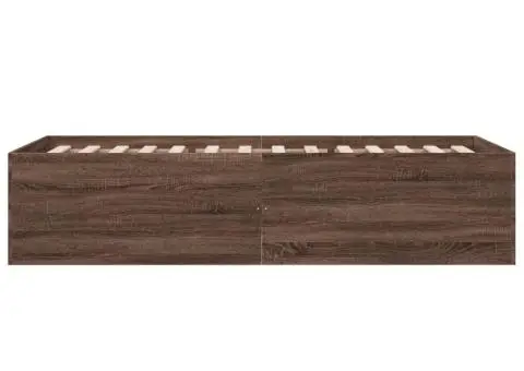 Cadru de pat, stejar maro, 90x200 cm, lemn prelucrat - 5/5