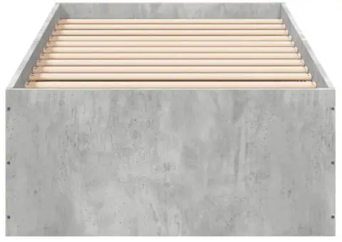 Cadru de pat, gri beton, 90x190 cm, lemn prelucrat - 4/5