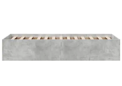 Cadru de pat, gri beton, 90x190 cm, lemn prelucrat - 5/5