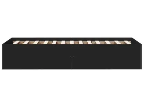 Cadru de pat, negru, 90x190 cm, lemn prelucrat - 5/5