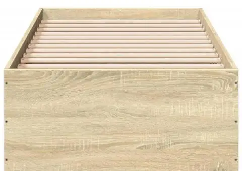 Cadru de pat, stejar sonoma, 90x200 cm, lemn prelucrat - 4/5