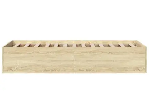 Cadru de pat, stejar sonoma, 90x200 cm, lemn prelucrat - 5/5