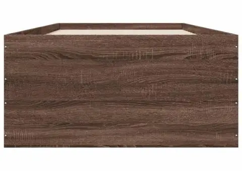 Cadru de pat, stejar maro, 90x190 cm, lemn prelucrat - 4/5
