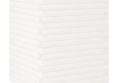 Jardinieră de grădină, alb, 50x50x68,5 cm, lemn masiv de pin - 2/5