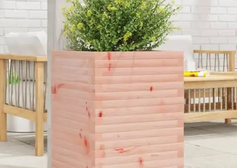 Jardinieră de grădină, 50x50x68,5 cm, lemn masiv Douglas - 1/5