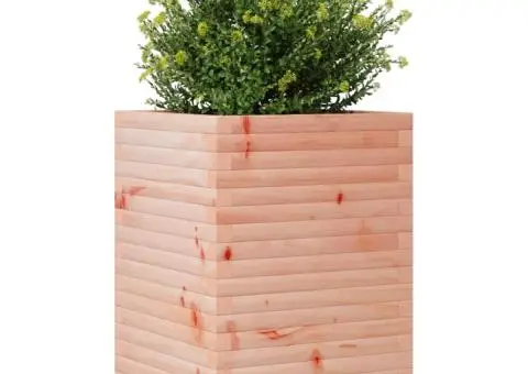 Jardinieră de grădină, 50x50x68,5 cm, lemn masiv Douglas - 4/5