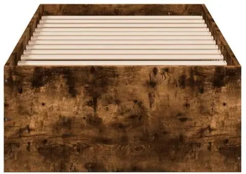 Cadru de pat, stejar fumuriu, 100x200 cm, lemn prelucrat - 4/5