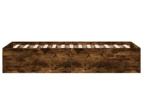 Cadru de pat, stejar fumuriu, 100x200 cm, lemn prelucrat - 5/5