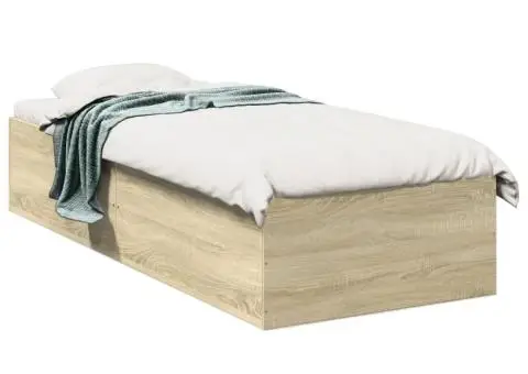 Cadru de pat, stejar sonoma, 100x200 cm, lemn prelucrat - 1/5