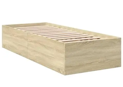 Cadru de pat, stejar sonoma, 100x200 cm, lemn prelucrat - 3/5