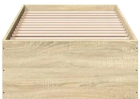 Cadru de pat, stejar sonoma, 100x200 cm, lemn prelucrat - 4/5