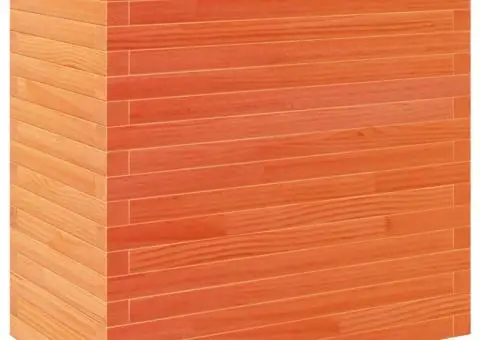 Jardinieră grădină, maro ceruit, 70x40x68,5 cm, lemn masiv pin - 2/5