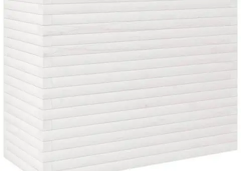 Jardinieră de grădină, alb, 90x40x68,5 cm, lemn masiv de pin - 2/5