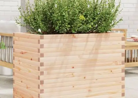 Jardinieră de grădină, 90x60x68,5 cm, lemn masiv de pin - 1/5