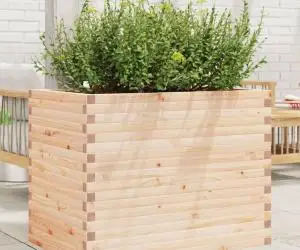 vidaXL Jardinieră de grădină, 90x60x68,5 cm, lemn masiv de pin