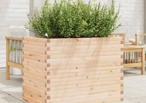 Jardinieră de grădină, 90x60x68,5 cm, lemn masiv de pin - 3/5