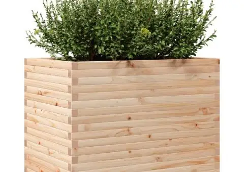 Jardinieră de grădină, 90x60x68,5 cm, lemn masiv de pin - 4/5