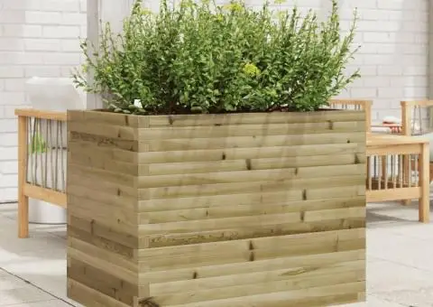 Jardinieră de grădină, 90x60x68,5 cm, lemn de pin impregnat - 3/5