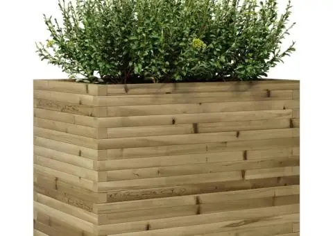 Jardinieră de grădină, 90x60x68,5 cm, lemn de pin impregnat - 4/5