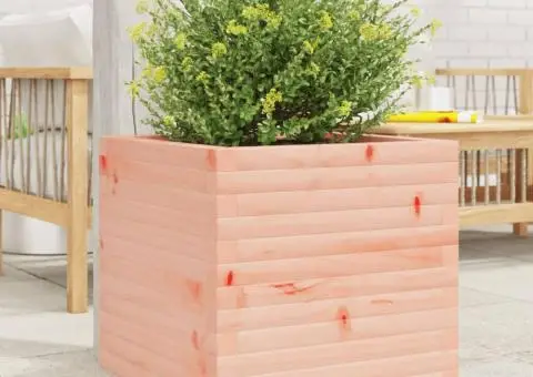 Jardinieră de grădină, 50x50x49,5 cm, lemn masiv Douglas - 3/5