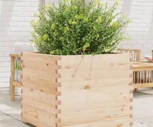 vidaXL Jardinieră de grădină, 80x80x72 cm, lemn masiv de pin