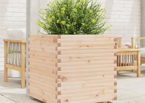 Jardinieră de grădină, 80x80x72 cm, lemn masiv de pin - 3/5