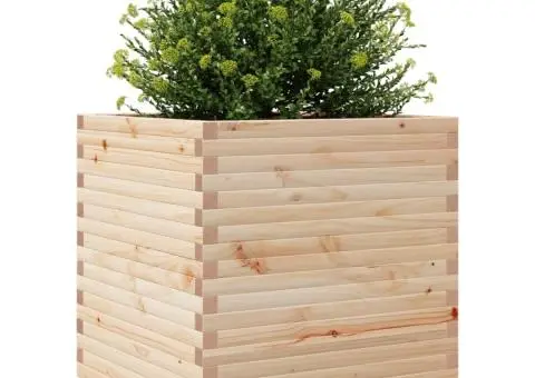 Jardinieră de grădină, 80x80x72 cm, lemn masiv de pin - 4/5