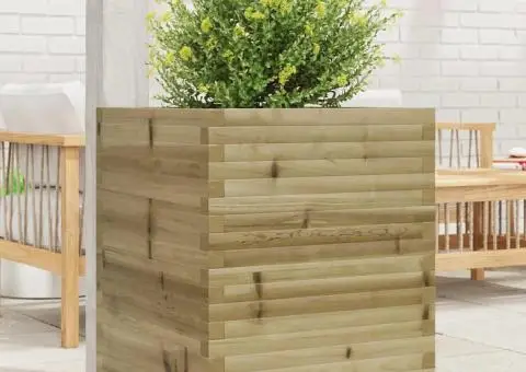 Jardinieră de grădină, 60x60x72 cm, lemn de pin impregnat - 1/5