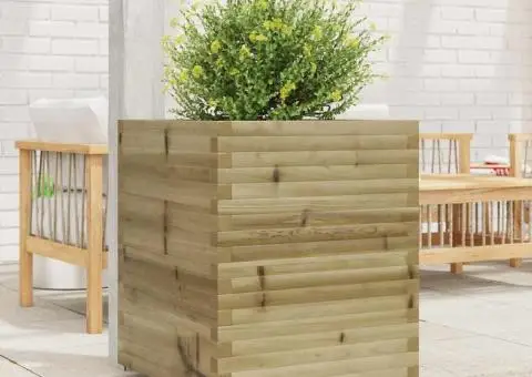 Jardinieră de grădină, 60x60x72 cm, lemn de pin impregnat - 3/5