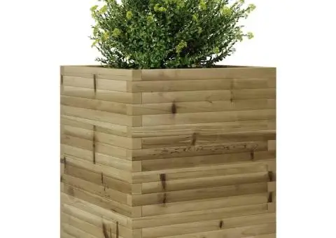 Jardinieră de grădină, 60x60x72 cm, lemn de pin impregnat - 4/5