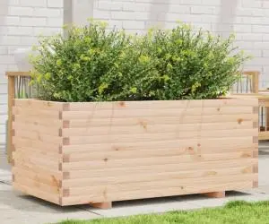 vidaXL Jardinieră de grădină, 110x60x49,5 cm, lemn masiv de pin