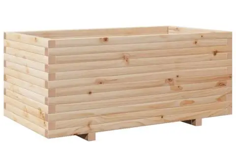 Jardinieră de grădină, 110x60x49,5 cm, lemn masiv de pin - 2/5
