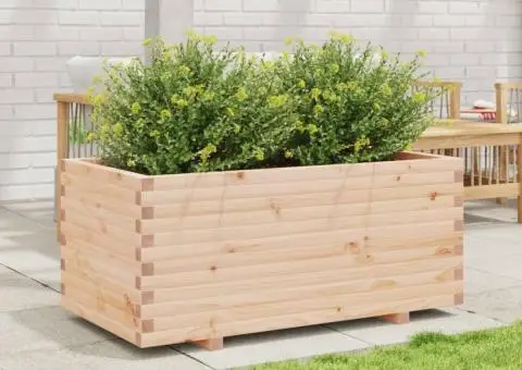 Jardinieră de grădină, 110x60x49,5 cm, lemn masiv de pin - 3/5