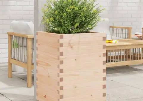 Jardinieră de grădină, 50x50x72,5 cm, lemn masiv de pin - 1/5