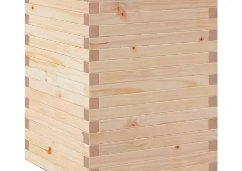 Jardinieră de grădină, 50x50x72,5 cm, lemn masiv de pin - 2/5