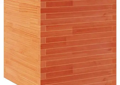 Jardinieră de grădină, maro ceruit 60x60x72,5 cm lemn masiv pin - 2/5