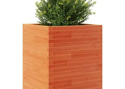 Jardinieră de grădină, maro ceruit 60x60x72,5 cm lemn masiv pin - 4/5