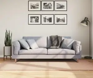 vidaXL Covor HUARTE, fir scurt, moale și lavabil, roz pudră, 100x200cm