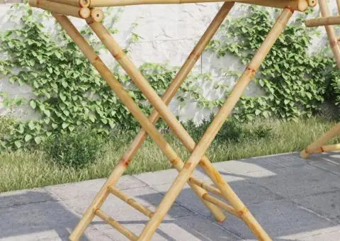 Masa pliabilă cu tavă, 70,5x42,5x80 cm, bambus - 1/5