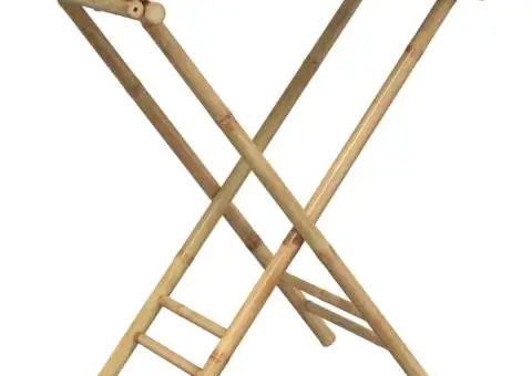 Masa pliabilă cu tavă, 70,5x42,5x80 cm, bambus - 2/5