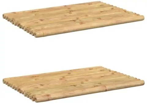 Covorașe de baie, 2 buc., 50x35 cm, bambus - 2/5