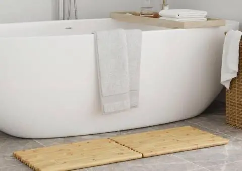 Covorașe de baie, 2 buc., 50x35 cm, bambus - 3/5