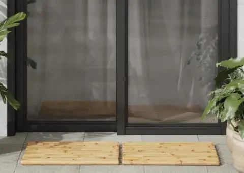 Covorașe de baie, 2 buc., 50x35 cm, bambus - 4/5