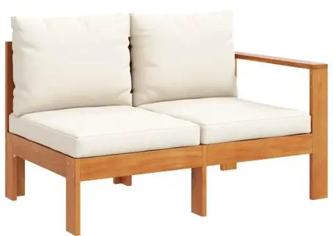 Canapea de grădină cu 1 cotieră/2 locuri, lemn masiv de acacia - 2/5