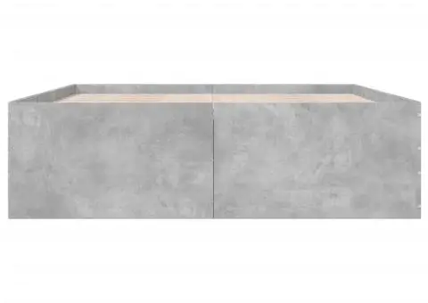 Cadru de pat, gri beton, 160x200 cm, lemn prelucrat - 4/5