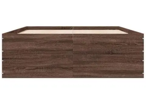 Cadru de pat, stejar maro, 135x190 cm, lemn prelucrat - 4/5